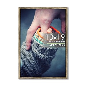 artzfolio customized wall photo frame d627  upload your photos  extra large size  gift for birthday wife husband anniversary parents friends  antique golden  13x19 inch 33x48 cms