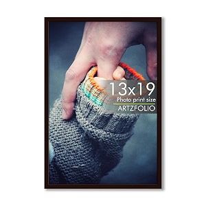 artzfolio customized wall photo frame d627  upload your photos  extra large size  gift for birthday wife husband anniversary parents friends  dark brown  13x19 inch 33x48 cms