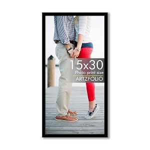 artzfolio customized wall photo frame d628  upload your photos  extra large size  gift for birthday wife husband anniversary parents friends  black  15x30 inch 38x76 cms