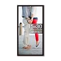 ArtzFolio Customized Wall Photo Frame D628 | Upload Your Photos | Extra Large Size | Gift for Birthday, Wife, Husband, Anniversary, Parents, Friends | Dark Brown | 15x30 inch (38x76 cms)
