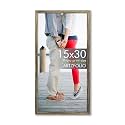 ArtzFolio Customized Wall Photo Frame D628 | Upload Your Photos | Extra Large Size | Gift for Birthday, Wife, Husband, Anniversary, Parents, Friends | Antique Golden | 15x30 inch (38x76 cms)