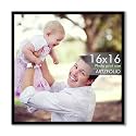 ArtzFolio Customized Wall Photo Frame D629 | Upload Your Photos | Extra Large Size | Gift for Birthday, Wife, Husband, Anniversary, Parents, Friends | Black | 16x16 inch (41x41 cms)