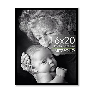artzfolio customized wall photo frame d630  upload your photos  extra large size  gift for birthday wife husband anniversary parents friends  black  16x20 inch 41x51 cms