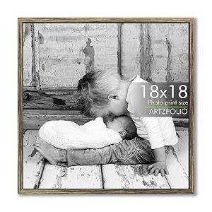 artzfolio customized wall photo frame d632  upload your photos  extra large size  gift for birthday wife husband anniversary parents friends  antique golden  18x18 inch 46x46 cms