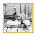 ArtzFolio Customized Wall Photo Frame D632 | Upload Your Photos | Extra Large Size | Gift for Birthday, Wife, Husband, Anniversary, Parents, Friends | Golden | 18x18 inch (46x46 cms)