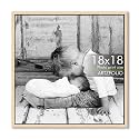 ArtzFolio Customized Wall Photo Frame D632 | Upload Your Photos | Extra Large Size | Gift for Birthday, Wife, Husband, Anniversary, Parents, Friends | Natural Brown | 18x18 inch (46x46 cms)