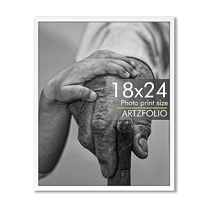 artzfolio customized wall photo frame d633  upload your photos  extra large size  gift for birthday wife husband anniversary parents friends  white  18x24 inch 46x61 cms