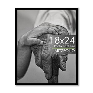 artzfolio customized wall photo frame d633  upload your photos  extra large size  gift for birthday wife husband anniversary parents friends  black  18x24 inch 46x61 cms