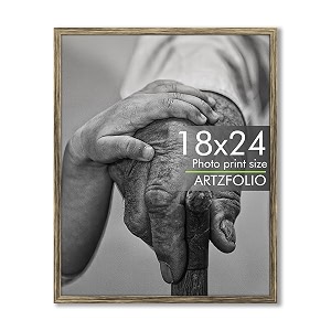 artzfolio customized wall photo frame d633  upload your photos  extra large size  gift for birthday wife husband anniversary parents friends  antique golden  18x24 inch 46x61 cms