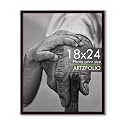 ArtzFolio Customized Wall Photo Frame D633 | Upload Your Photos | Extra Large Size | Gift for Birthday, Wife, Husband, Anniversary, Parents, Friends | Dark Brown | 18x24 inch (46x61 cms)