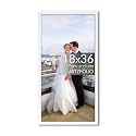 ArtzFolio Customized Wall Photo Frame D634 | Upload Your Photos | Extra Large Size | Gift for Birthday, Wife, Husband, Anniversary, Parents, Friends | White | 18x36 inch (46x91 cms)