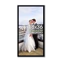 ArtzFolio Customized Wall Photo Frame D634 | Upload Your Photos | Extra Large Size | Gift for Birthday, Wife, Husband, Anniversary, Parents, Friends | Black | 18x36 inch (46x91 cms)