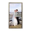 ArtzFolio Customized Wall Photo Frame D634 | Upload Your Photos | Extra Large Size | Gift for Birthday, Wife, Husband, Anniversary, Parents, Friends | Antique Golden | 18x36 inch (46x91 cms)
