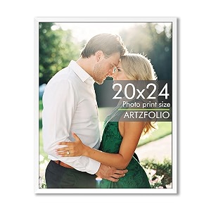 artzfolio customized wall photo frame d636  upload your photos  extra large size  gift for birthday wife husband anniversary parents friends  white  20x24 inch 51x61 cms