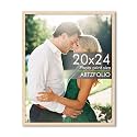 ArtzFolio Customized Wall Photo Frame D636 | Upload Your Photos | Extra Large Size | Gift for Birthday, Wife, Husband, Anniversary, Parents, Friends | Natural Brown | 20x24 inch (51x61 cms)