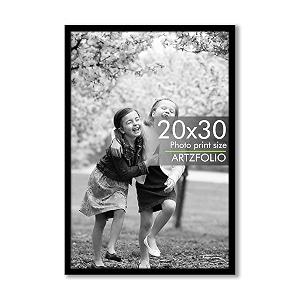 artzfolio customized wall photo frame d638  upload your photos  extra large size  gift for birthday wife husband anniversary parents friends  black  20x30 inch 51x76 cms