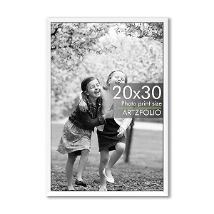 artzfolio customized wall photo frame d638  upload your photos  extra large size  gift for birthday wife husband anniversary parents friends  white  20x30 inch 51x76 cms