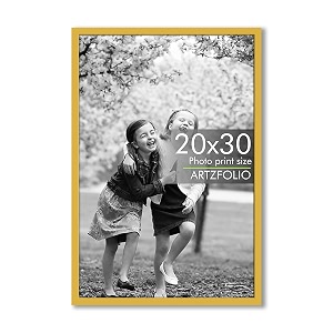 artzfolio customized wall photo frame d638  upload your photos  extra large size  gift for birthday wife husband anniversary parents friends  golden  20x30 inch 51x76 cms