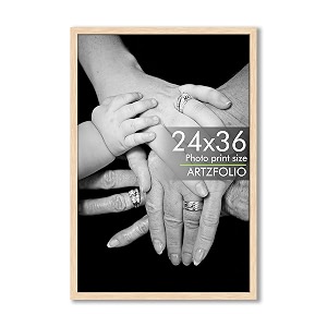 artzfolio customized wall photo frame d640  upload your photos  extra large size  gift for birthday wife husband anniversary parents friends  natural brown  24x36 inch 61x91 cms