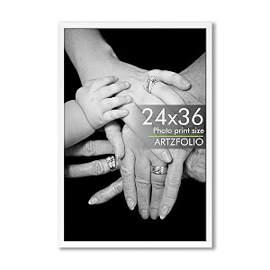 artzfolio customized wall photo frame d640  upload your photos  extra large size  gift for birthday wife husband anniversary parents friends  white  24x36 inch 61x91 cms