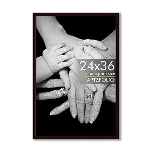 artzfolio customized wall photo frame d640  upload your photos  extra large size  gift for birthday wife husband anniversary parents friends  dark brown  24x36 inch 61x91 cms