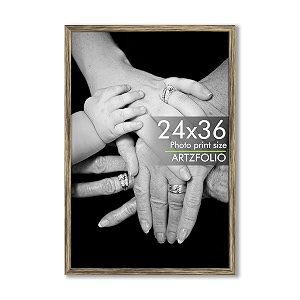 artzfolio customized wall photo frame d640  upload your photos  extra large size  gift for birthday wife husband anniversary parents friends  antique golden  24x36 inch 61x91 cms