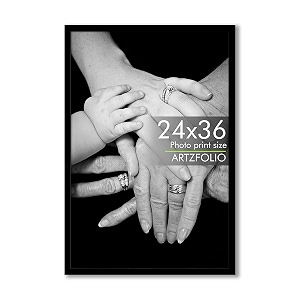 artzfolio customized wall photo frame d640  upload your photos  extra large size  gift for birthday wife husband anniversary parents friends  black  24x36 inch 61x91 cms