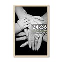 ArtzFolio Customized Wall Photo Frame D640 | Upload Your Photos | Extra Large Size | Gift for Birthday, Wife, Husband, Anniversary, Parents, Friends | Natural Brown | 24x36 inch (61x91 cms)