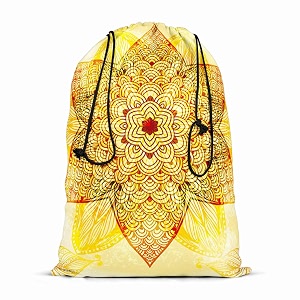 ArtzFolio Ethnic Beige Ornament Reusable Sack