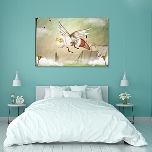 artzfolio fantasy bee in a spring scenery  peel amp stick vinyl wall sticker for home amp wall decoration  63 x 42 inch 160 x 107 cms