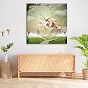ArtzFolio Fantasy Bee in A Spring Scenery | Peel &amp; Stick Vinyl Wall Sticker for Home &amp; Wall Decoration | 24 x 24 inch (61 x 61 cms)