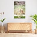 ArtzFolio Fantasy Bee in A Spring Scenery | Peel &amp; Stick Vinyl Wall Sticker for Home &amp; Wall Decoration | 54 x 81 inch (137 x 206 cms)