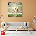 ArtzFolio Fantasy Bee in A Spring Scenery | Peel &amp; Stick Vinyl Wall Sticker for Home &amp; Wall Decoration | 54 x 54 inch (137 x 137 cms)