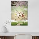ArtzFolio Fantasy Bee in A Spring Scenery | Peel &amp; Stick Vinyl Wall Sticker for Home &amp; Wall Decoration | 16 x 24 inch (41 x 61 cms)