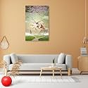 ArtzFolio Fantasy Bee in A Spring Scenery | Peel & Stick Vinyl Wall Sticker for Home & Wall Decoration | 24 x 36 inch (61 x 91 cms)
