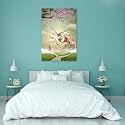 ArtzFolio Fantasy Bee in A Spring Scenery | Peel &amp; Stick Vinyl Wall Sticker for Home &amp; Wall Decoration | 12 x 18 inch (30 x 46 cms)