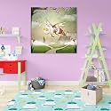 ArtzFolio Fantasy Bee in A Spring Scenery | Peel &amp; Stick Vinyl Wall Sticker for Home &amp; Wall Decoration | 12 x 12 inch (30 x 30 cms)