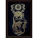 ArtzFolio Female Fairy Of The Nature Tabletop Painting Dark Brown Frame 6 x 8.3 inch (15 x 21 cms)