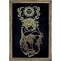 ArtzFolio Female Fairy Of The Nature Tabletop Painting Antique Golden Frame 6 x 8.3 inch (15 x 21 cms)
