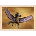 ArtzFolio Gruella Pegasus | Paper Wall Poster Natural Brown Frame with Acrylic Glass | 13 x 9 inch (33 x 23 cms)