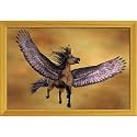 ArtzFolio Gruella Pegasus | Paper Wall Poster Golden Frame with Acrylic Glass | 13 x 9 inch (33 x 23 cms)