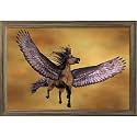 ArtzFolio Gruella Pegasus | Paper Wall Poster Antique Golden Frame with Acrylic Glass | 13 x 9 inch (33 x 23 cms)