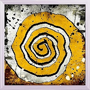 artzfolio grunge twisted art d1  premium canvas painting for bedroom amp living room  white wood frame  20 x 20 inch 51 x 51 cms