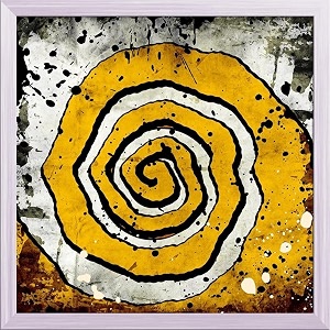artzfolio grunge twisted art d1  premium canvas painting for bedroom amp living room  white wood frame  12 x 12 inch 30 x 30 cms