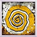 ArtzFolio Grunge Twisted Art D1 | Premium Canvas Painting for Bedroom &amp; Living Room | White Wood Frame | 24 x 24 inch (61 x 61 cms)
