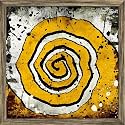 ArtzFolio Grunge Twisted Art D1 | Premium Canvas Painting for Bedroom &amp; Living Room | Antique Golden Wood Frame | 20 x 20 inch (51 x 51 cms)