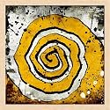 ArtzFolio Grunge Twisted Art D1 | Premium Canvas Painting for Bedroom &amp; Living Room | Natural Brown Wood Frame | 16 x 16 inch (41 x 41 cms)