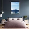 ArtzFolio An Inverted Image Of Mount Fuji | Canvas Painting for Bedroom & Living Room | White Frame | 24 x 36 inch (61 x 91 cms)