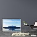 ArtzFolio An Inverted Image Of Mount Fuji | Canvas Painting for Bedroom &amp; Living Room | White Frame | 24 x 16 inch (61 x 41 cms)