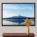 ArtzFolio An Inverted Image Of Mount Fuji | Canvas Painting for Bedroom &amp; Living Room | Black Frame | 18 x 12 inch (46 x 30 cms)